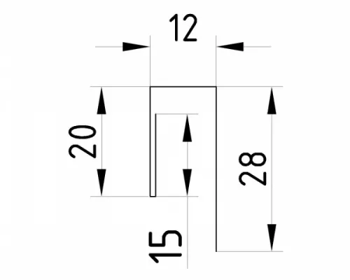 Планка заборная 15х20х12х28